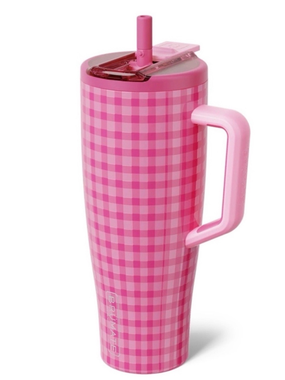 BruMate x Madi Nelson 40 fl oz Era Flip Water Bottle - pink Gingham